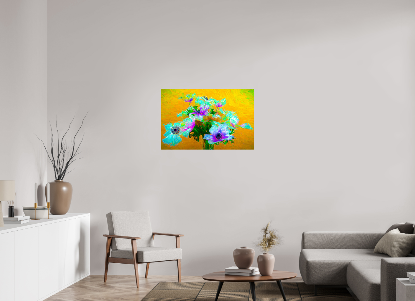 Panoramic Impressionist Flowers